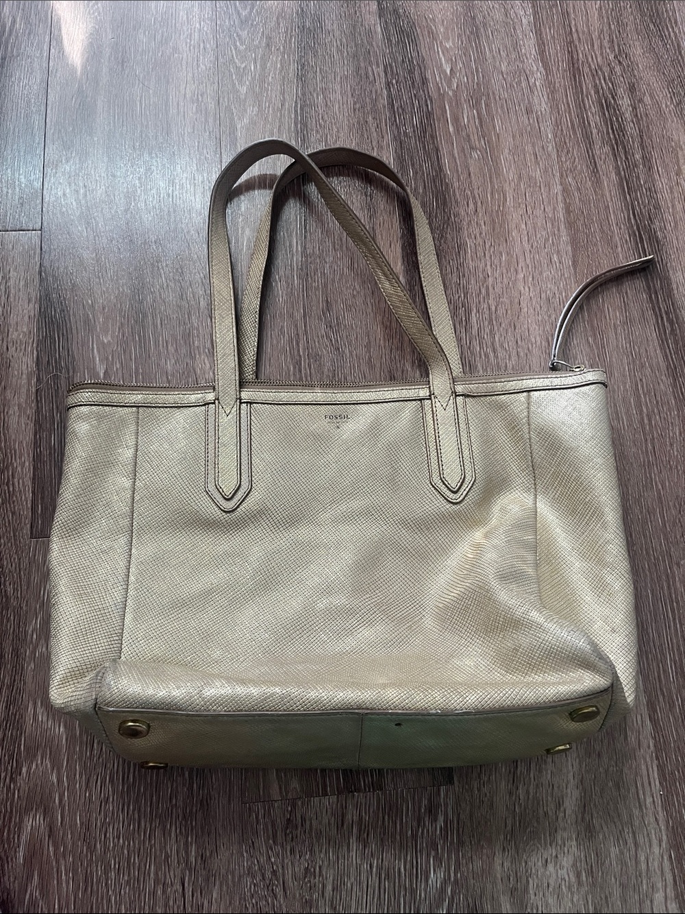Fossil Sydney shopper Metallic Champagne Leather Tote
